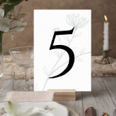 Elegant Floral Wedding Table Number テーブルナンバー