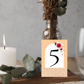 Elegant Floral Wedding Table Number Card テーブルナンバー