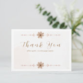 Elegant Floral Wedding Thank You Card サンキューカード (スタンド正面)
