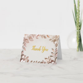 Elegant Floral Wedding Thank You Card サンキューカード