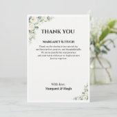 Elegant Floral Wedding Thank You Card 招待状 (スタンド正面)