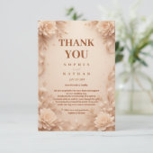 Elegant Floral Wedding Thank You Card Customizable サンキューカード (スタンド正面)