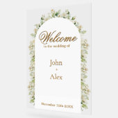 Elegant Floral Wedding Welcome Sign - Custom Made アクリルサイン (傾斜)