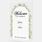 Elegant Floral Wedding Welcome Sign - Custom Made アクリルサイン (傾斜)