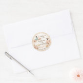 Elegant Floral Wedding Welcome Sticker ラウンドシール (封筒)