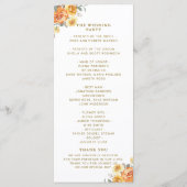 Elegant Floral Wedding With Spring Flowers プログラム (裏面)