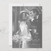 Elegant Floral White Lace Wedding 招待状 (裏面)