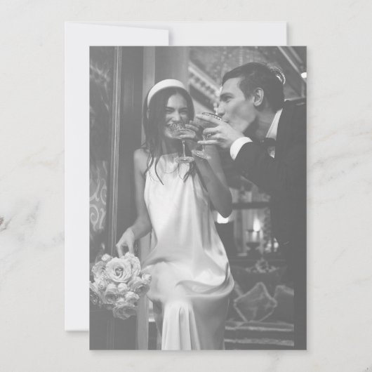 Elegant Floral White Lace Wedding 招待状 (裏面)