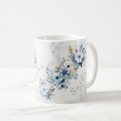 Elegant Floral Wooden Tray & Matching Mug Set コーヒーマグカップ (正面右)