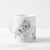 Elegant Floral Wooden Tray & Matching Mug Set コーヒーマグカップ (正面左)