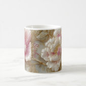 Elegant Floral Wooden Tray & Matching Mug Set コーヒーマグカップ (中央)