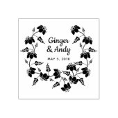 Elegant Floral Wreath ラバースタンプ (インプリント)