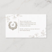 Elegant Floral Wreath Luxury Sophisticated Photo 名刺 (裏面)