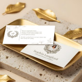 Elegant Floral Wreath Luxury Sophisticated Photo 名刺