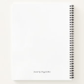 Elegant Floral Wreath & Romantic Hearts Notebook ノートブック (裏面)