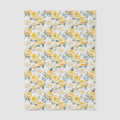 Elegant Floral Yellow Chryanthemum and Peony 薄葉紙 (正面)