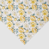 Elegant Floral Yellow Chryanthemum and Peony 薄葉紙 (詳細)