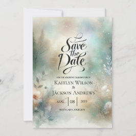 Elegant Florals in a Woodland Realm Wedding セーブザデート