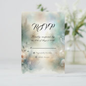 Elegant Florals in a Woodland Realm Wedding 出欠カード (スタンド正面)