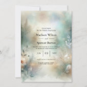 Elegant Florals in a Woodland Realm Wedding 招待状 (正面)