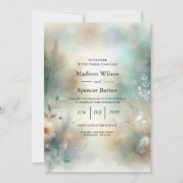 Elegant Florals in a Woodland Realm Wedding 招待状