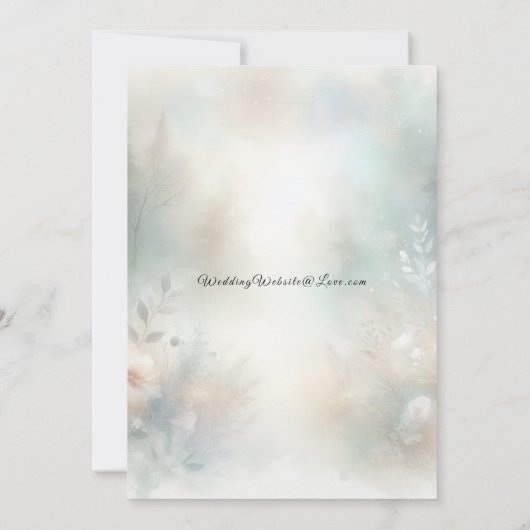 Elegant Florals in a Woodland Realm Wedding 招待状 (裏面)