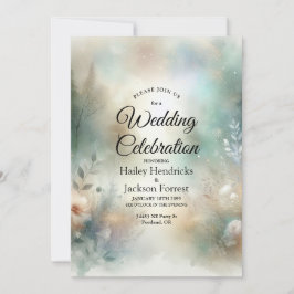 Elegant Florals in a Woodland Realm Wedding 招待状