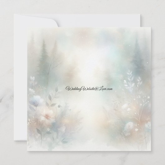 Elegant Florals in a Woodland Realm Wedding 招待状 (裏面)