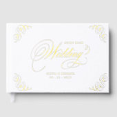 Elegant flourish calligraphy wedding guest book ゲストブック (正面)