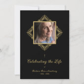 Elegant Flourish Sophisticated Golden Ornament  招待状 (正面)