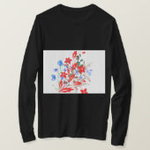 Elegant Flower and Leaves Artwork | Minimal  Tシャツ (デザイン正面)