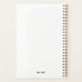 Elegant Flower Art with Gold Accents プランナー手帳 (裏面)