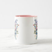 Elegant Flower Coffee Cup Gift for Her ツートーンマグカップ (中央)