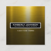 Elegant Flower Design Minimalist Editable Square B スクエア名刺 (正面)