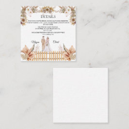 Elegant flower summer wedding エンクロージャーカード