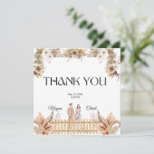 Elegant flower summer wedding サンキューカード (スタンド正面)