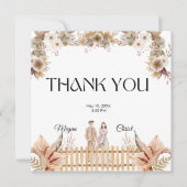 Elegant flower summer wedding サンキューカード (正面)