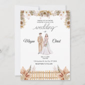 Elegant flower summer wedding 招待状 (正面)