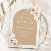 Elegant Flowers Boho Bridal Shower 招待状
