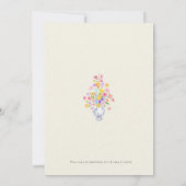 elegant flowers in blue pot  招待状 (裏面)