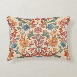 Elegant, Flowers Ornaments,Pink, Peach,Orange Blue アクセントクッション