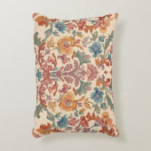 Elegant, Flowers Ornaments,Pink, Peach,Orange Blue アクセントクッション (正面(垂直))