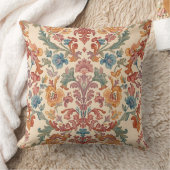 Elegant, Flowers Ornaments,Pink, Peach,Orange Blue クッション (ブランケット)