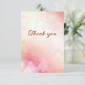 Elegant flowery pink abstract サンキューカード (スタンド正面)