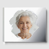 Elegant Foil Funeral Guest Book Photo Memory Book ゲストブック (正面)