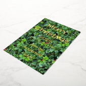 Elegant Foil Holly Berry Greenery Personalize Card 箔シーズンカード (回転した状態)