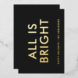 elegant foil non photo modern foil holiday card 箔シーズンカード
