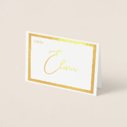Elegant Foil Wedding Table Number Tent - ELEVEN 箔カード