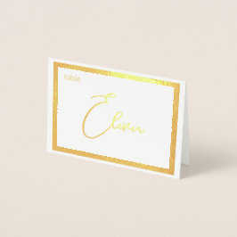Elegant Foil Wedding Table Number Tent - ELEVEN 箔カード