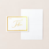 Elegant Foil Wedding Table Number Tent - FIFTEEN 箔カード (ディスプレー)